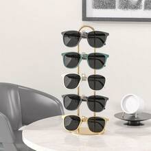 Metal Sunglass OrganizerGlasses Holder Eyeglass Holder Sunglass Storage Eyeglasses Rack Metal Frame For 5 Pairs 1 Gloden - 格洛登 - 查看 3