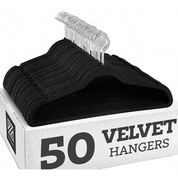 Velvet Hangers - Space-Saving, Durable Clothes Organizer For Home & Retail Decor 5pcs