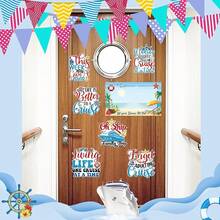 Fall Cruise Door Magnet - 16 Pcs Halloween Large Ship Decorations Funny Mailbox Covers Magnetic Cute Blue Pumpkin Cabin Anchor Stateroom Stickers Decals For Fridge Refrigerator Party Decor - 搞笑標語-7件 - 查看 7