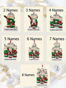 Decorazioni natalizie personalizzate, decorazione natalizia per albero di Natale personalizzata per famiglia. Ornamenti personalizzati con 1-8 nomi. Decorazione natalizia personalizzata "Miglior famiglia 2025".