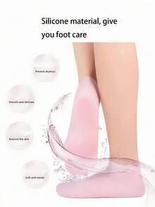 High Elasticity Silicone Socks, Reusable SPA Socks, Anti-Slip Gel Heel Socks, Suitable For Men & Women With Dry Skin, Dry Feet, Rough Skin For At-Home Foot Care. Use With Your Favorite Lotion And Moisturizer.,Bag,Organizer,Storage. - Multicolor - View 10