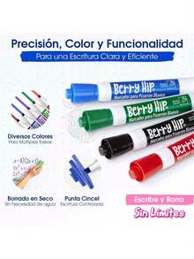 MAGMALIFE Marcadores para Pizarrón Blanco Set de 24 Piezas, 8 Colores a Elegir, Tinta de Secado Rápido, Borrado Fácil, Sin Olor Fuerte, Plumones para Escuela Oficina Casa y Presentaciones - 1 - Ver 6