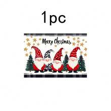 1 Stück/4 Stücke/6 Stücke/100 Stücke Weihnachtszwerg Muster Tischsets, maschinenwaschbar rechteckige Polyester Tischsets, Tischschutz, hitzebeständige Tischsets, Restaurant Tischdekoration, Party Zubehör, Weihnachtsdekoration, können als Geschenke gegeben werden - Verschiedenfarbig - Übersicht 13