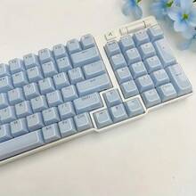 136 Keys Full Set Jelly Blue Keycaps, ABS Material Fashionable Design - Perfectly Fit 61/64/75/87/98/104 Mechanical Keyboards | Enhanced Aesthetics, Glossy Effect, Cute Keycaps - Only Keycaps - View 7