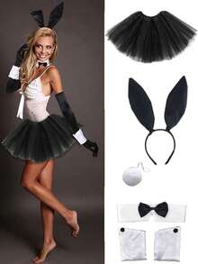 D EXCEED 1/2/3/5/6 chiếc Băng đô tai thỏ Phục sinh Phụ kiện hóa trang tiệc Halloween cho nữ - nhiều màu - Xem 14