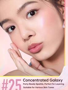 Maybelline Hydrating Glow Highlighter Flüssig, strahlend-leuchtender Finish, leicht & atmungsaktiv, langanhaltend - #25 Konzentriertes Galaxy 6,4 ml - Übersicht 2