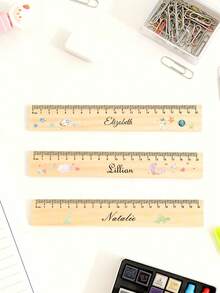 Personalised Wooden Rulers - Teacher Gifts - Laser Engraved 20cm Wooden Ruler, Custom Wooden Ruler,School Enrollment Gifts,Back To School,Personalized School Ruler,First Day Of School Gift,School Supplies.