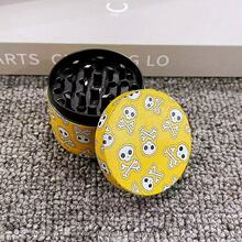 Molinillo de hierbas lindo de 2 pulgadas (50 mm) de 4 capas, manual, de metal, aleación de zinc con diseño de calavera, accesorio para fumar, herramienta de regalo - 2 pulgadas/50 mm - Ver 2