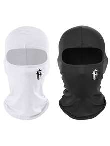 1/2/3pcs Unisex Printed Balaclava Face Mask, Suitable For Outdoor Activities Like Travel, Cycling, Hiking, Fishing In All Seasons