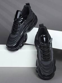 Men's Sneakers, Casual Running Shoes, Jogging Shoes, Men's Walking Shoes, Fashion Sports Shoes, Street Shoes, Low-Top Shoes - Black - View 2