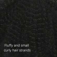 African Black Wig, Ponytail, Fluffy Small Curly Hair, Children's Explosive Head, 8 Clusters, Spring Wound Headband, Daily Wearing Wig, Hair Extensions For Women - Multicolor - View 7