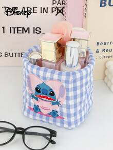 Disney 1个装大容量化妆篮，绣有米妮米奇图案，桌面收纳篮，办公杂物收纳篮，桌面收纳篮，化妆品收纳篮，护肤品收纳篮，婚礼伴娘礼物，妈妈礼物，生日礼物，送给朋友和老师的礼物，家居装饰，浴室客厅卧室装饰。