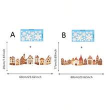 1/2pcs Christmas House Window Sticker, Static Adsorption Christmas Holiday Decorations, With Snowflake Pattern, No Residue Removable Home Door Glass Sticker, Easy To Apply PVC Christmas Decorations - Multicolor - View 10