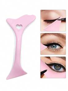 2025新款硅胶眼线眉毛修剪模具，眼线笔辅助工具，可重复使用的多功能眼妆套装，适用于女士眼线笔，眉笔，唇线，高性价比化妆工具，圣诞节，冬季，粉色，毕业典礼，生日，节日，夏季，秋季，秋季Y2K，时尚潮流，女士化妆， - 彩色 - 查看 1