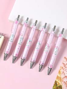 6 Stücke rosa Elefant Kugelschreiber mit schwarzer Spitze, einziehbare Stifte, Unterschriftsstifte, Gender Reveal Party Geschenke, Baby Shower Dekorationen, 1. Geburtstags Party Deko, Bridal-Shower Geschenke, Erste Geburtstags Party Geschenke, Baby Mädchen Party Zubehör, Baby Mädchen Shower Dekorationen