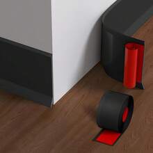 1 Roll 2m X 8cm PVC Baseboard Trim Self-Adhesive Home Decor Sticker, Flexible Bottom Molding Decor, With Wider Self-Adhesive Peeling And Pasting Groove Base, Waterproof Edging Wall Baseboard - Multicolor - View 15