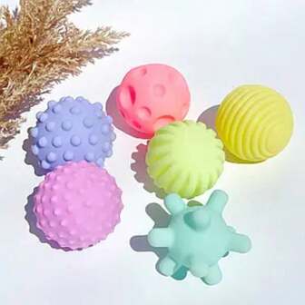 婴儿软橡胶抓握球，婴幼儿触觉感官开发玩具，水上游戏和触觉学习球，儿童手持益智玩具