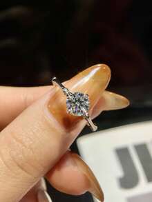 1 Carat Moissanite Diamond Bamboo Knot Ring, 925 Sterling Silver, Elegant & Charming, Engagement Wedding Ring, Romantic Bridal Jewelry Gift For Women Anniversary - Bamboo Moissanite Ring-1ct - View 2