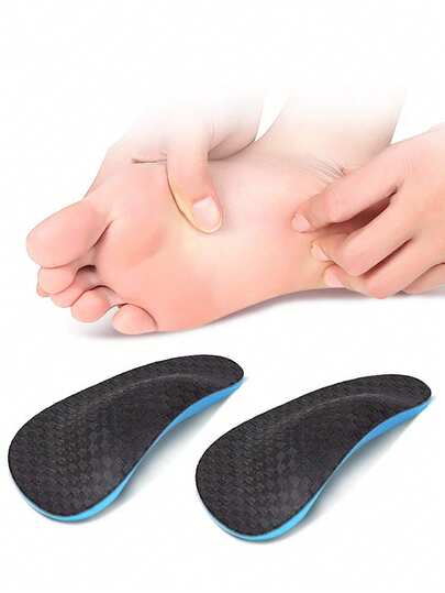 QKC 1 par de plantillas con soporte de arco de EVA, cómodas y no colapsables, unisex, para uso casual y en interiores