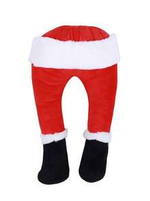 红色圣诞树腿圣诞树装饰品毛绒门饰圣诞老人腿圣诞装饰家居挂饰 - 彩色 - 查看 9