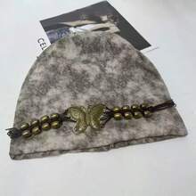 1 件女士别致串珠流苏贝雷帽，复古复古风格，时尚宽松无檐小便帽，修脸，适合春秋季节、旅行、约会 - 彩色 - 查看 14