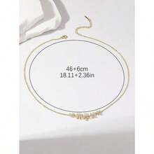 Hihho 1pc Simple Delicate Women's Collarbone Chain Necklace With Flower-Shaped Cubic Zirconia Inlay – Perfect Gift For Valentines, Date, Mom, Mother's Day, Lightweight Elegant Jewelry - 黃金 - 查看 4