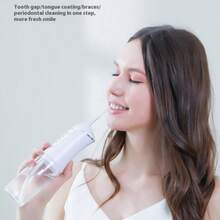 Wireless Electric Water Flosser Set, Comes With 4 Nozzle Heads - 360° Rotating Nozzle,And 3 Cleaning Modes USB Rechargeable, Lithium Battery, Suitable For Daily Teeth And Gum Cleaning, Unisex, Making It A Perfect Holiday Gift. Dental Cleaning Device - Multicolor - View 7