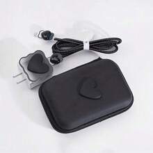 6件装黑色波浪爱心保护壳+收纳盒适用于手机18W/20W充电器保护壳和数据线保护壳适用于手机13/12/11充电器绕线器18/20W快速充电头防断线绕线器男友/女友礼物数据线整理器 - 多色 - 查看 17