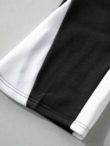 Men's Y2K Style Autumn And Winter Collection - Star Flame - Printed Pattern Design Drawstring Sweatpants, Loose Casual Sports Pants, 250g Polyester Soft Fabric, Machine Washable, Local Warehouse, Fashionable And Versatile, Straight Leg Pants Suitable For Boys And Girls Returning To School, Streets, Outdoor Sports Wear - màu đen - Xem 5