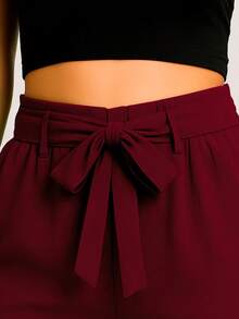 Swisz Women Pants - Burgundy - View 2