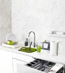 Joseph Joseph DrawerStore Compact Utensil Organizer For Kitchen Drawer Silverware, Flatware Tray, All, Grey - 黑色 - 查看 5