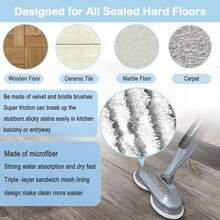 Paquete de 12 almohadillas para orejas mejoradas S7001 de repuesto para mopa de vapor Shark S7001 S8201 S7000 S8001 S7201 S7000AMZ S7001TGT Series Steam Mop Pads, Steam & Scrub All-in-One - Modelo de - Ver 6