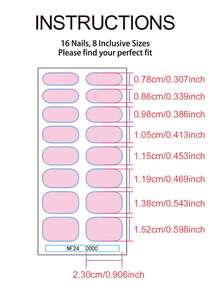 16pcs French Semi Cure Gel Nail Strips, Autumn And Winter Red Nail Cherry Glitter Self-Adhesive UV Gel Nail Stickers, Salon Quality, Easy To Apply And Remove, Suitable For Women's Christmas DIY Nail Stickers - Red - View 5