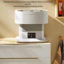 Mini máquina de lavar portátil de 11,5 litros, dedicada a roupas íntimas, lavagem e secagem automáticas, 3 modos de temporizador inteligentes, esterilização dupla, design compacto.