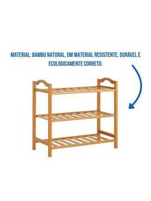 3-Tier Multipurpose Bamboo Shoe Rack - 鏽棕色 - 查看 6