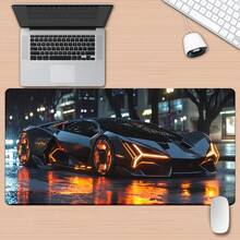 Futuristic Sports Car HD Printed Desk Mat, Non-Slip Rubber Bottom Gaming Mouse Pad, Multi-Purpose Keyboard Pad, Suitable For Office Or Gaming Setup, Ideal Gift For Family And Friends, Gaming Desk Accessories