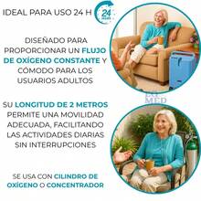 Puntas Nasales de Oxígeno para Adultos de 4 Metros - Anulador Nasal, Hechas de Plástico Suave y Resistente, Entrada Universal para Tanques o Concentradores de Oxígeno - 1 Unidad - Multicolor - Ver 3