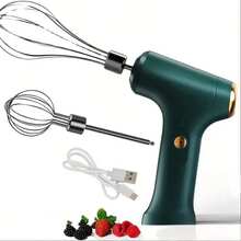 Mixer electric portabil wireless USB cu viteză reglabilă - Mixer de bucătărie alimentat prin USB, potrivit pentru acasă, copt, decorarea torturilor - Compatibil cu dispozitive USB, Design eficient, Compact, Motor puternic, Instrument multifuncțional, Esențial pentru pasionații de gătit - Multicolor - Vizualizare 12