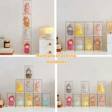 Collection Display Cabinet ,For Mini LABUBU4.0 Heart Code Series- Transparent, Dust-Proof, Suitable For Storing LABUBU4.0 Blind Box Series Dolls, Statue Collection Display Stand, Perfect Christmas Gift - Multicolor - View 7