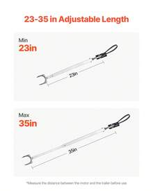 Protector de espejo de popa ajustable de 23 a 35 pulgadas Protector de espejo de popa para barco con cabezal compuesto - 23 a 35 pulgadas - Ver 5