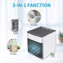 Mini enfriador de aire portátil con pulverizador USB para el hogar, ventilador de aire acondicionado de escritorio, humidificador - Enfriador de aire por pulverización de segunda generación - Ver 4