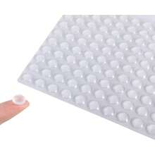 200 piezas de topes para puertas de gabinete, topes de silicona redondos transparentes de 0.4 pulgadas con adhesivo para puertas de gabinetes y cajones, puntos de goma, almohadillas para muebles