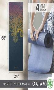 Gaiam Print Yoga Mat, Non Slip Exercise &Amp; Fitness Mat For All Types Of Yoga, Pilates &Amp; Floor Exercises - Champagne - View 2