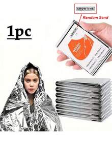 2/5/10 cái/gói Chăn nhiệt Mylar khẩn cấp, 52 "L X 84" W, Chăn nhiệt Mylar khẩn cấp - Bộ dụng cụ sinh tồn chăn không gian Chăn cắm trại, Tuyệt vời cho hoạt động ngoài trời, đi bộ đường dài, sinh tồn, bộ thoát hiểm, Marathon hoặc sơ cứu, bạc - Bạc - Xem 14