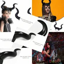 Devil Horns  Horns Black Long Women Horns Cosplay Costume Deluxe Magic With Headpiece For Easter Cosplay Carnival Mardi Gras Photo Shoot