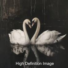 1 幅带框/无框哥特式天鹅情侣心形美学艺术复古海报黑暗学院风浪漫复古油画帆布印刷墙画，是宿舍、公寓、客厅、卧室、家居装饰的理想礼物 - 杏色 - 查看 5