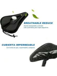 QICHEN Cojín para Asiento de Bicicleta,Funda para Asiento de Bicicleta Acolchada,Cojines cómodos para Hombres y Mujeres - 1 - Ver 2