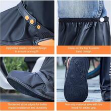 Cubre Zapatos Impermeable, Cubre Zapatos para Lluvia, con Bandas Reflectantes Botas de Lluvia Antideslizantes Chubasqueros de Alta Proteccin la Lluvia para Bicicleta - G - Ver 3