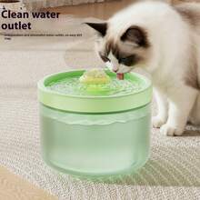 Fuente de agua automática para mascotas con alimentación USB de 1800ml, tazón de agua para gatos y perros con filtro, ventana de nivel de agua, fácil de limpiar, dispensador de agua para gatos de interior - Multicolor - Ver 8