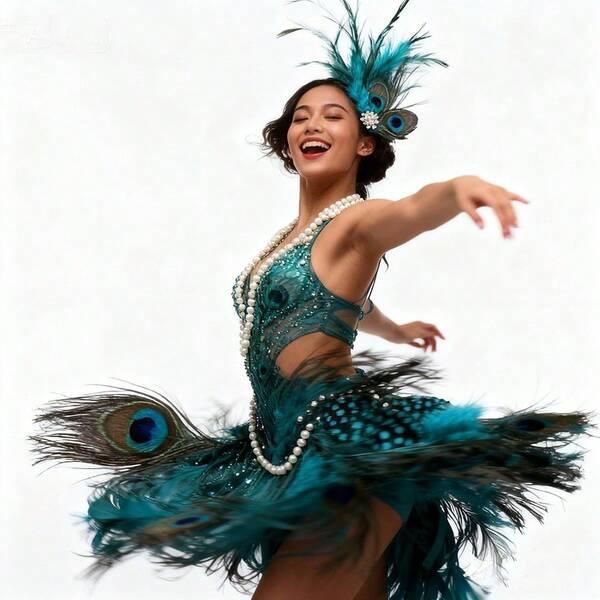 Christmas Bestseller Women's Peacock Feather Headband, Elegant Party Headpiece, Bridal Hair Accessories, Lake Blue